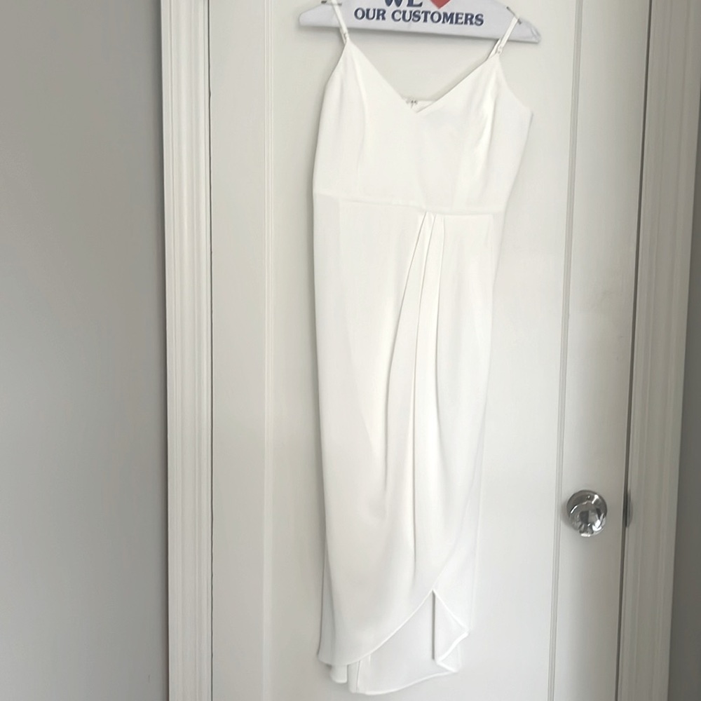 White  asymmetrical dress